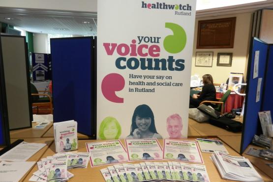 HWR table display "Your Voice Counts"