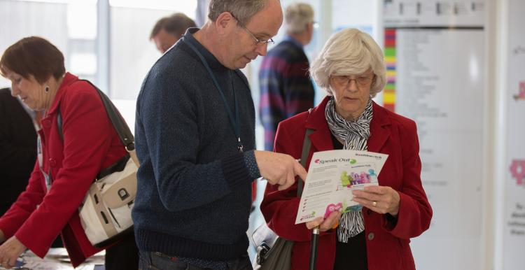 Healthwatch volunteer talking 