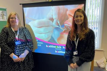 Gemma Barrow, Healthwatch Leicester and Leicestershire and Hollie Hughes, Healthwatch Rutland. 